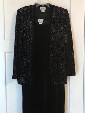 K Studio Velvet Maxi Dress and Coordinated Velvet Jacket /set